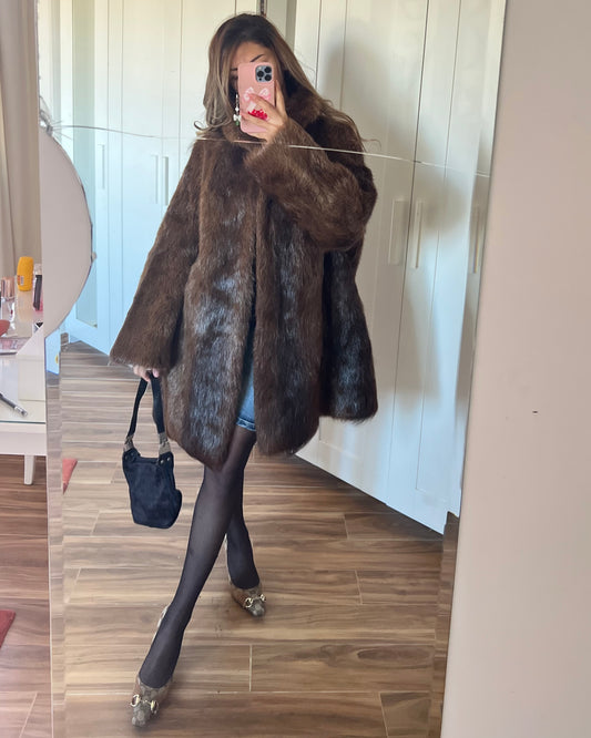 Real mini fur coat