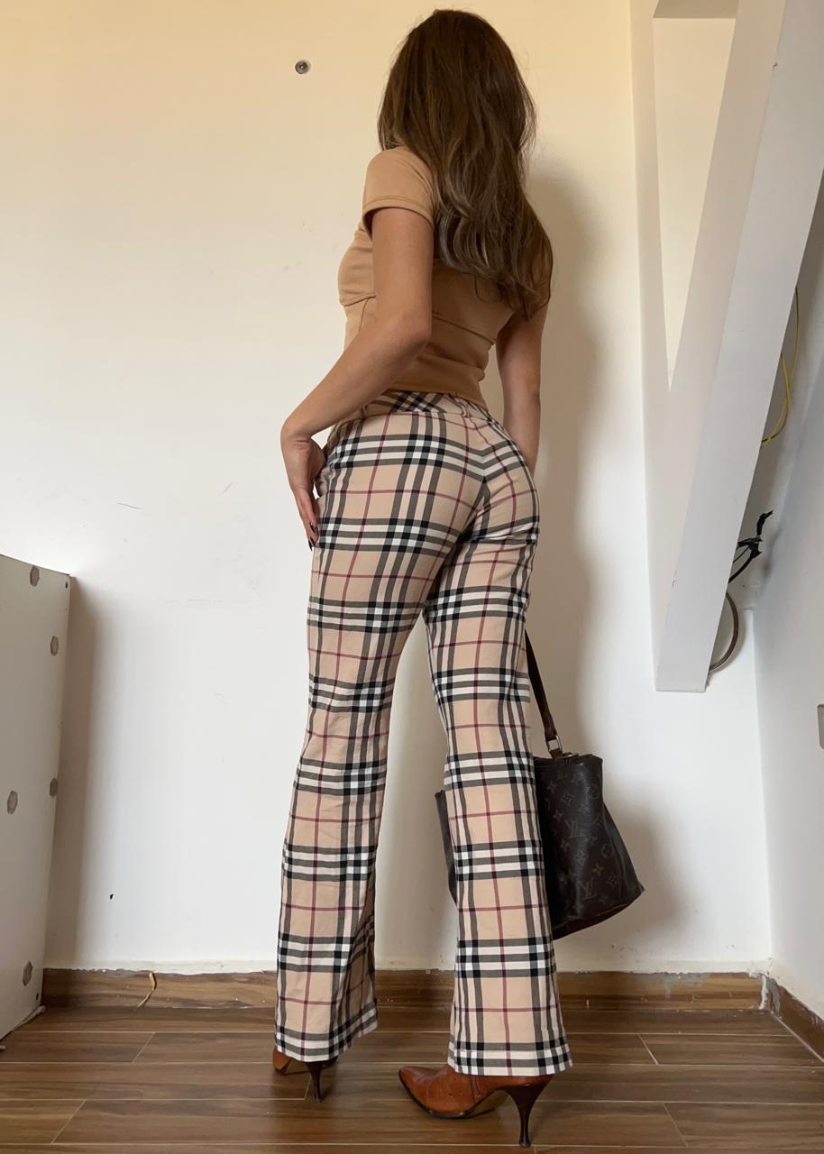 Burberry mid waist flared pants