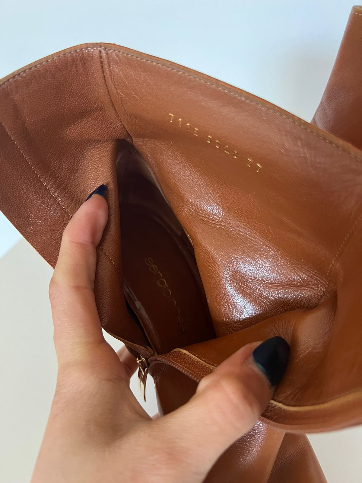Sergio Rossi leather ankle high heeled boots