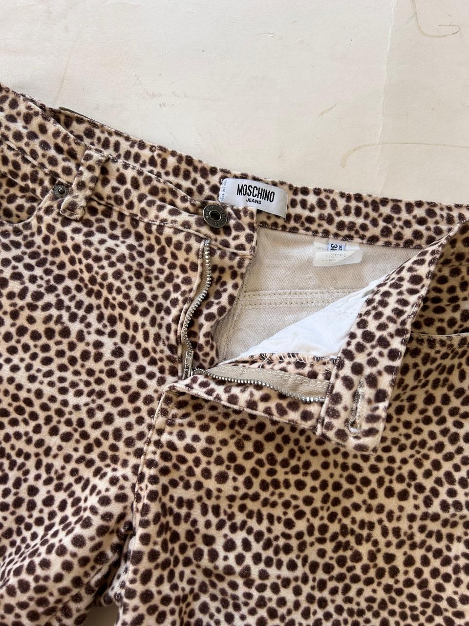 Moschino polka dot mid waist slim fit pants
