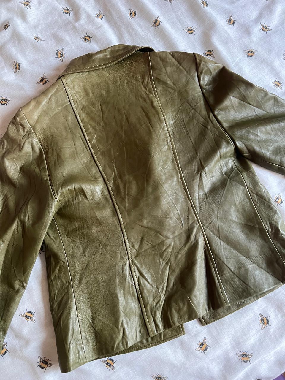 Jopel green leather jacket