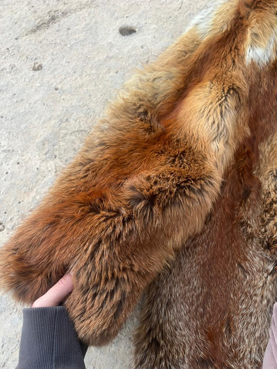 Real fox fur mini coat