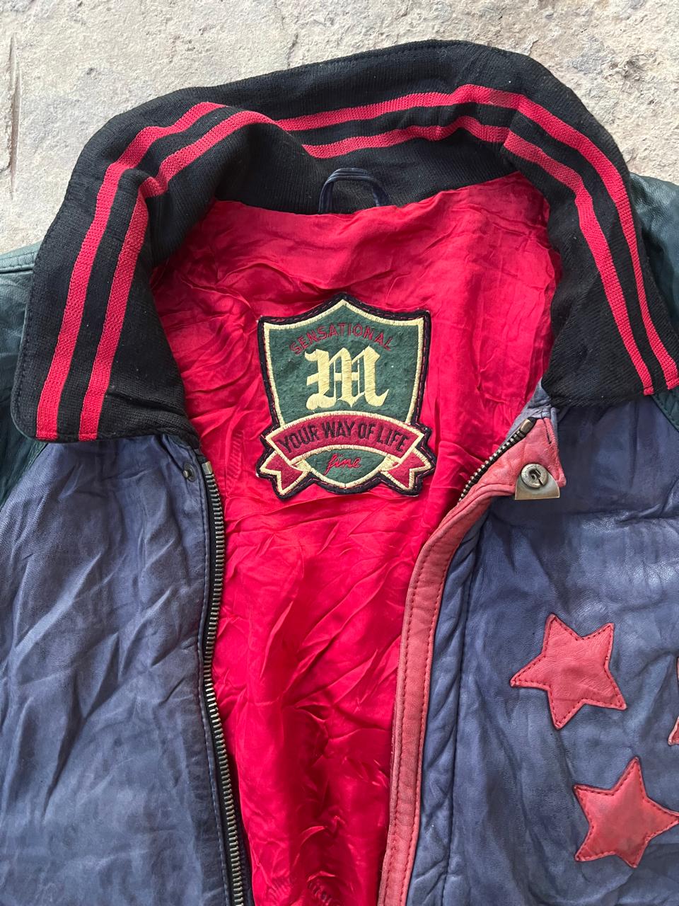 Bobo USA bomber 80s leather jacket