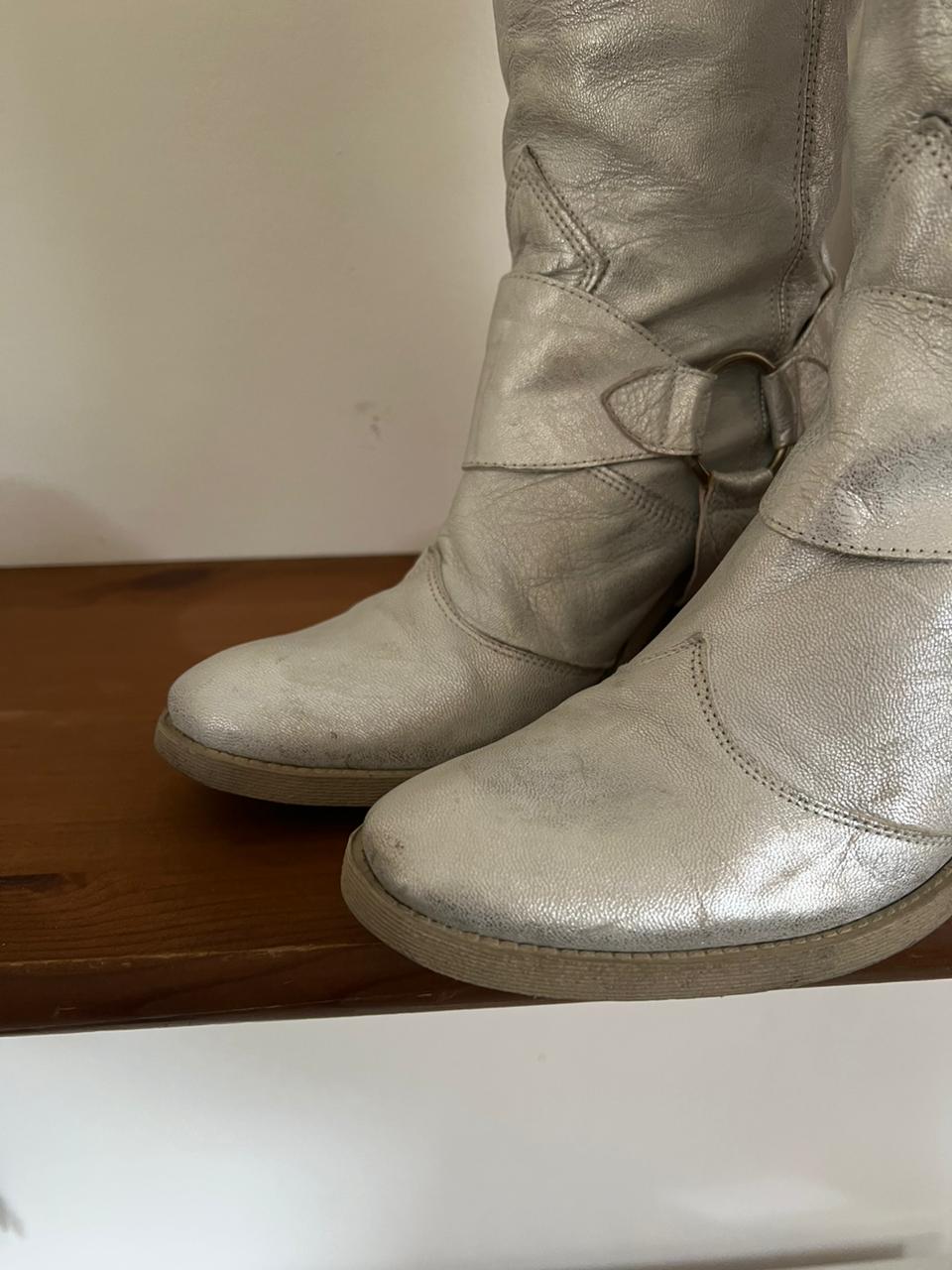 Made in Spain cowboy silver boots