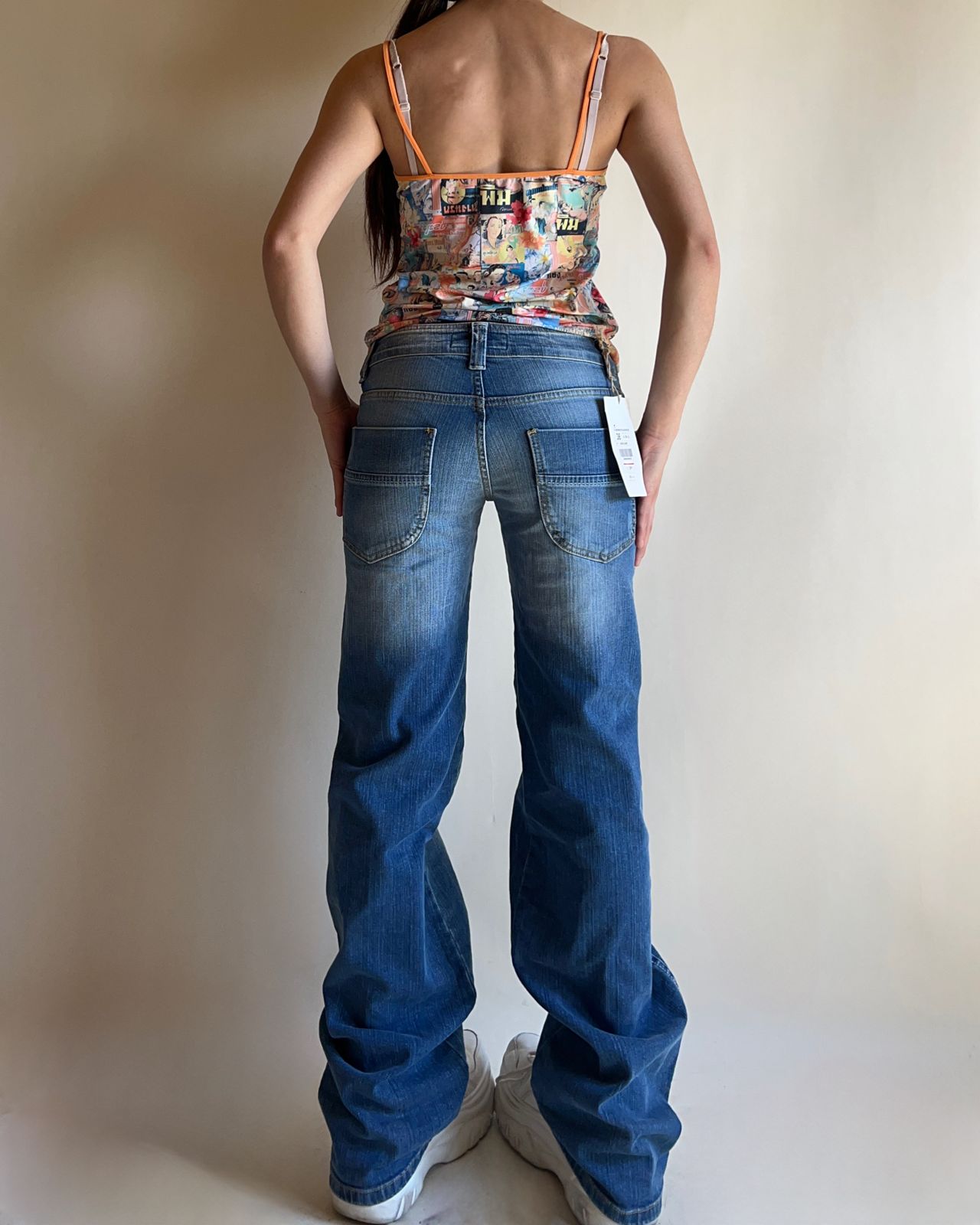 Zara low waist wide baggy jeans