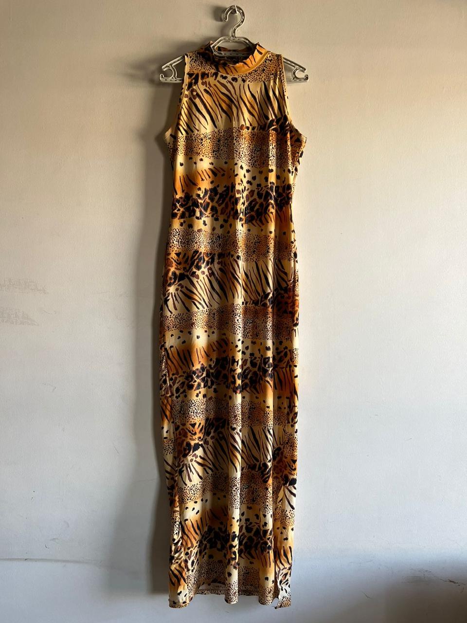 Adam pour eve animal print maxi dress