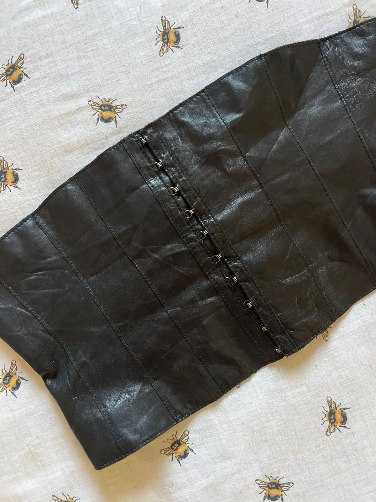 Leather under bust corset like belt