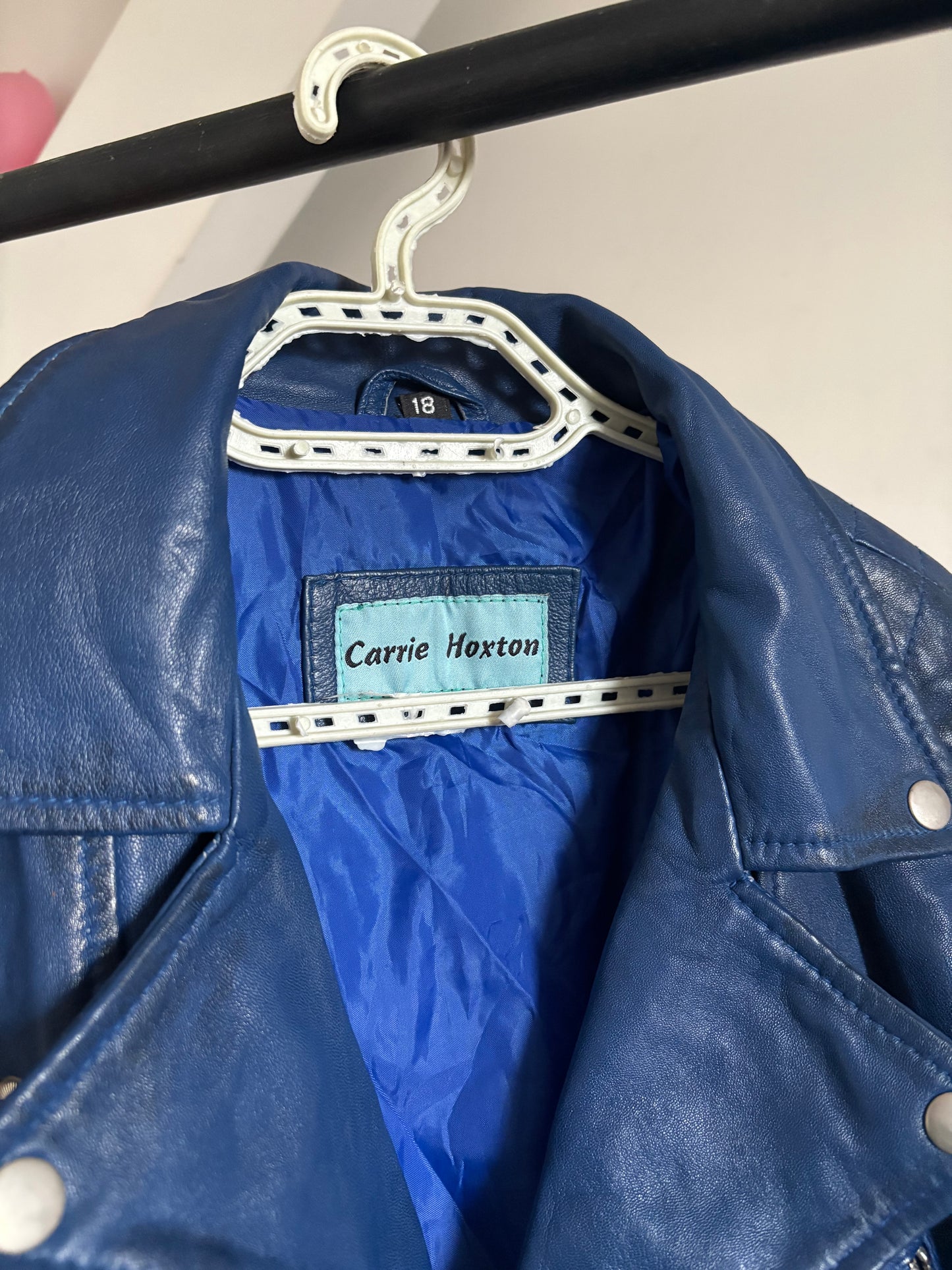 Leather cropped jacket