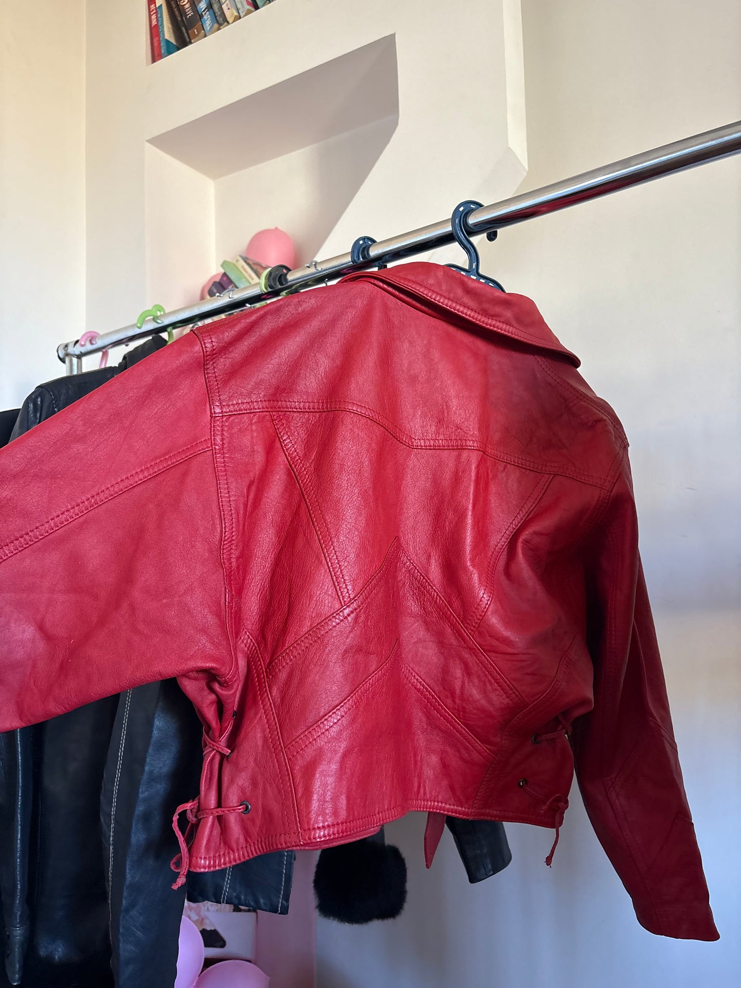 Leather red jacket