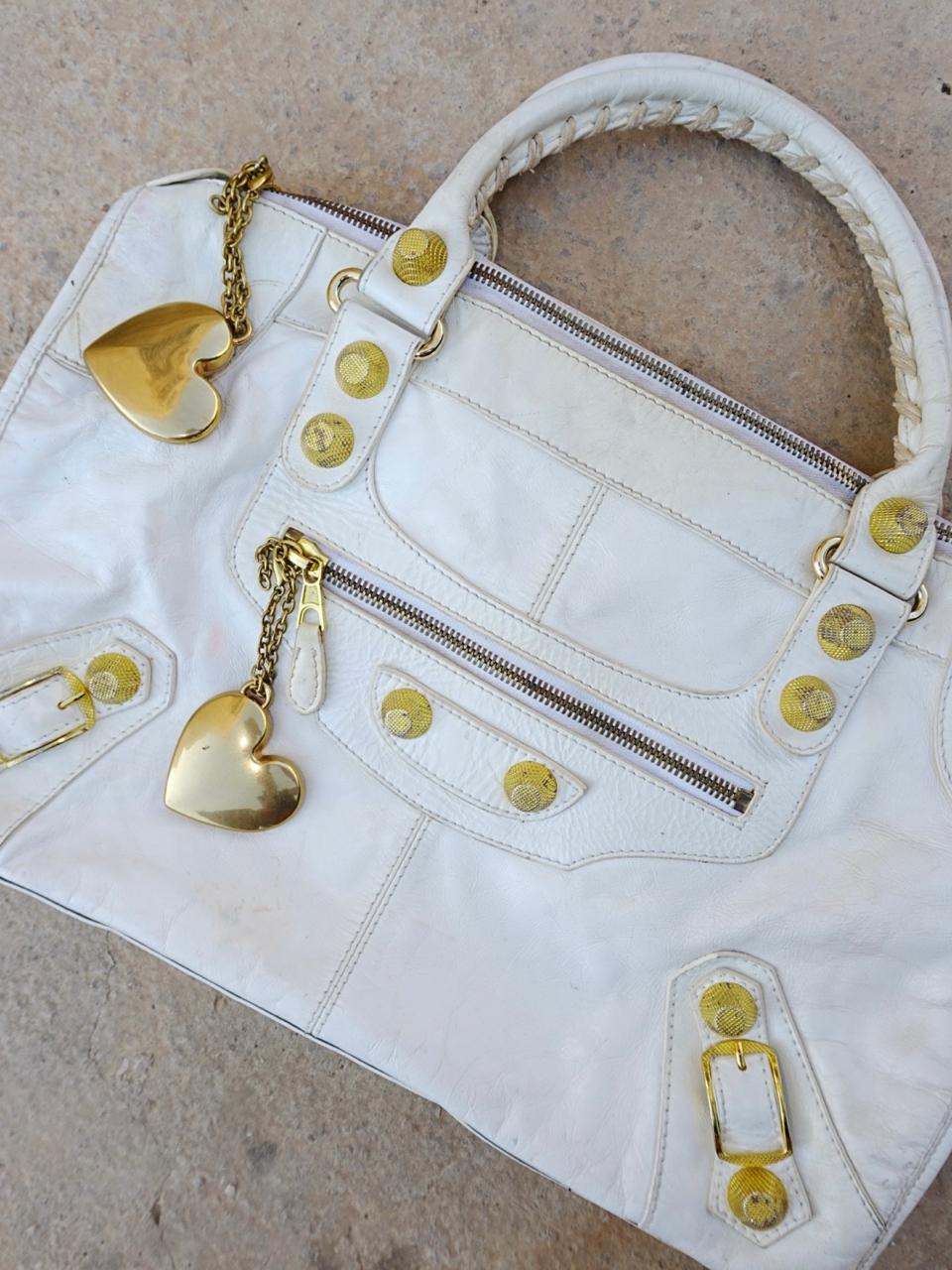 Balenciaga big white city bag