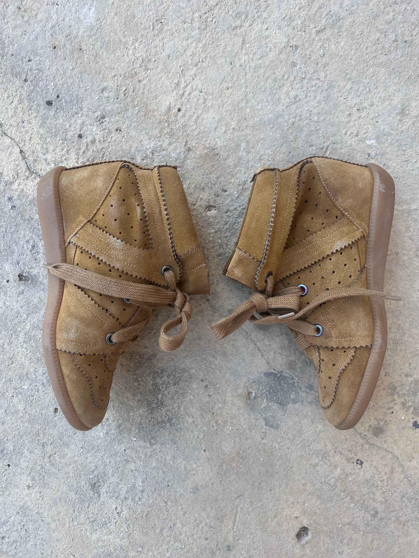 Isabel Marant bobby suede wedge sneakers