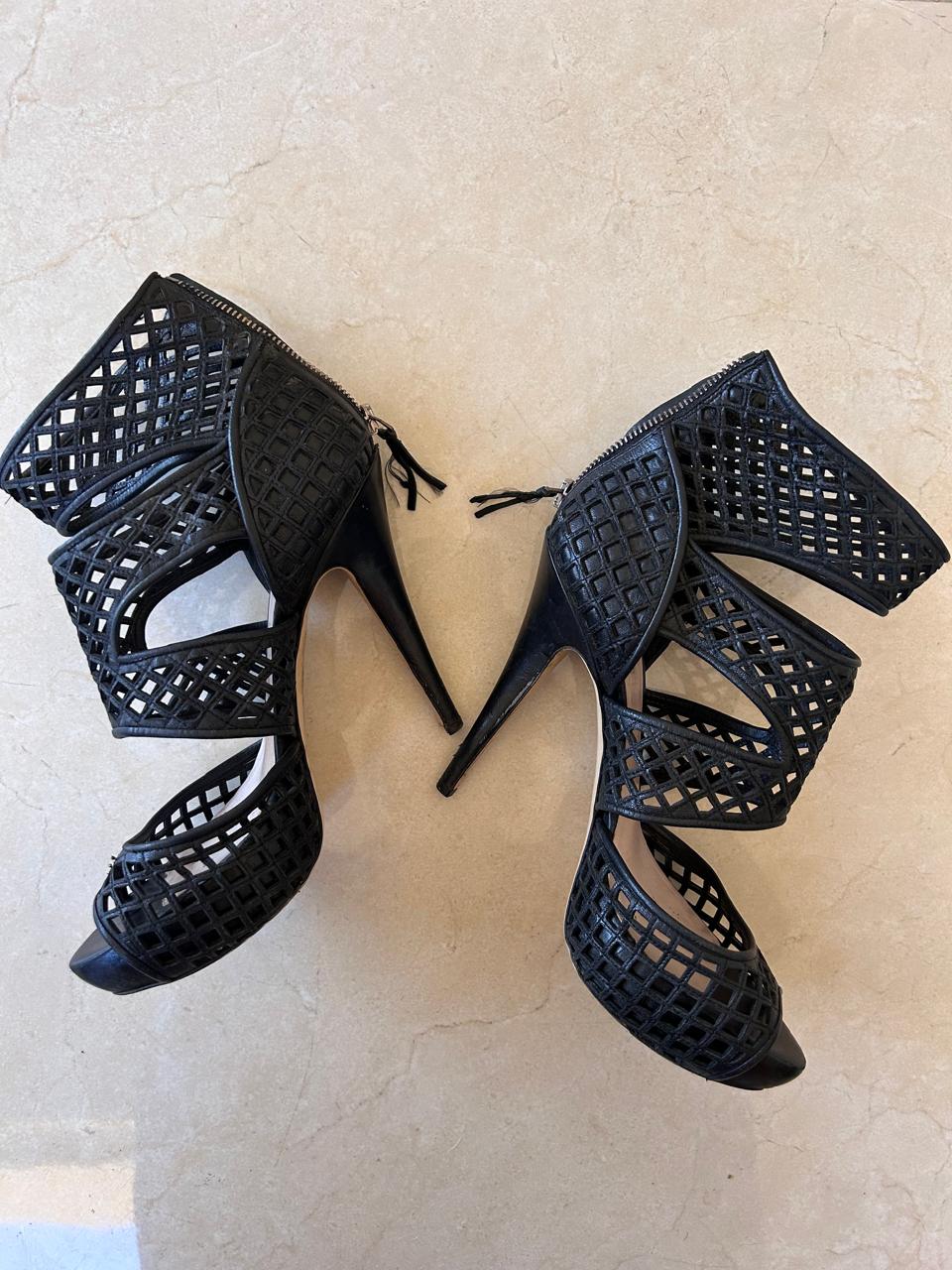 Miu Miu fishnet heels