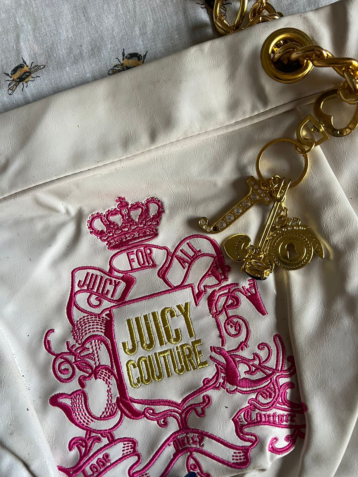 Juicy Couture white leather (not real) bag