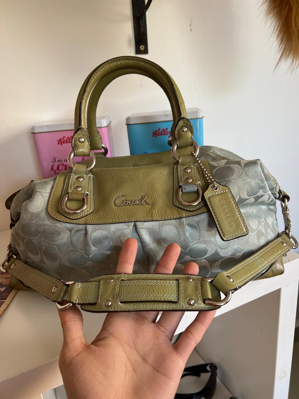 Coach baby blue shoulder/hand bag