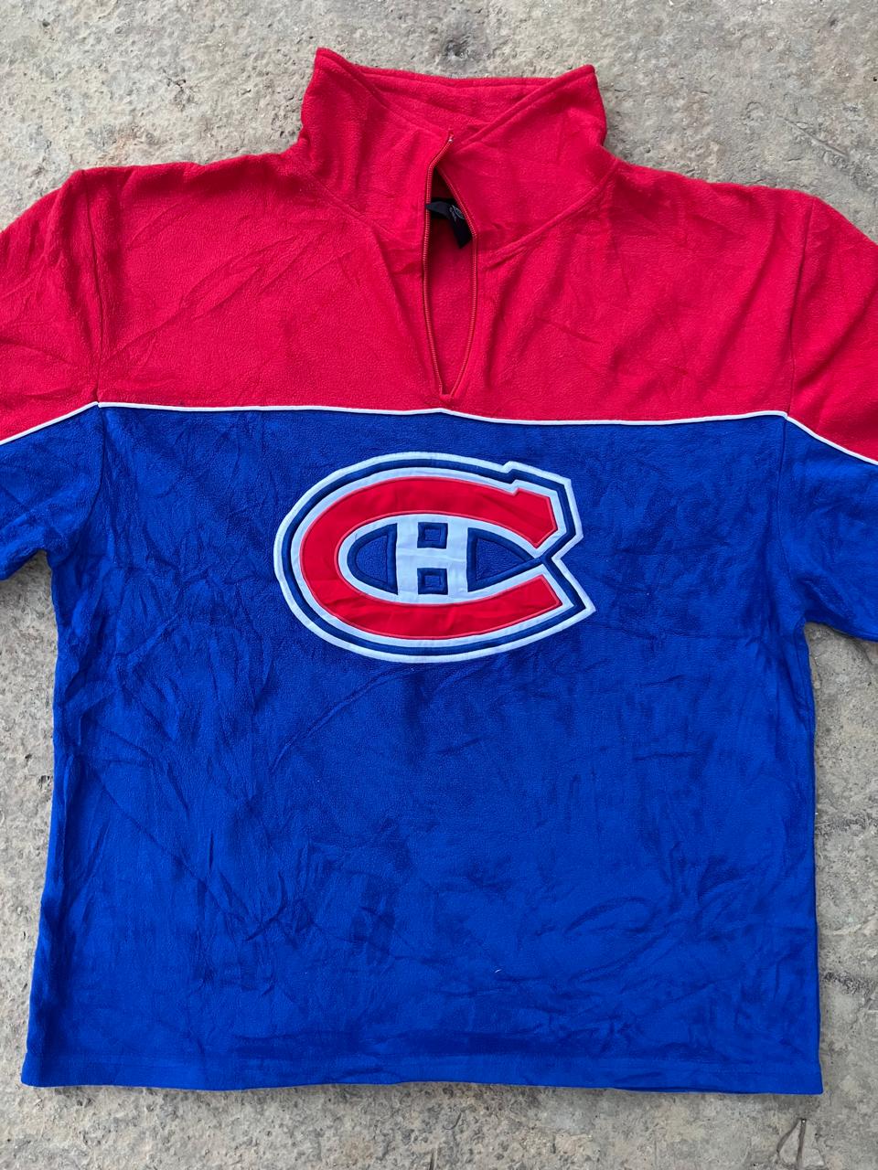 NHL fleece half zip up long sleeves jersey
