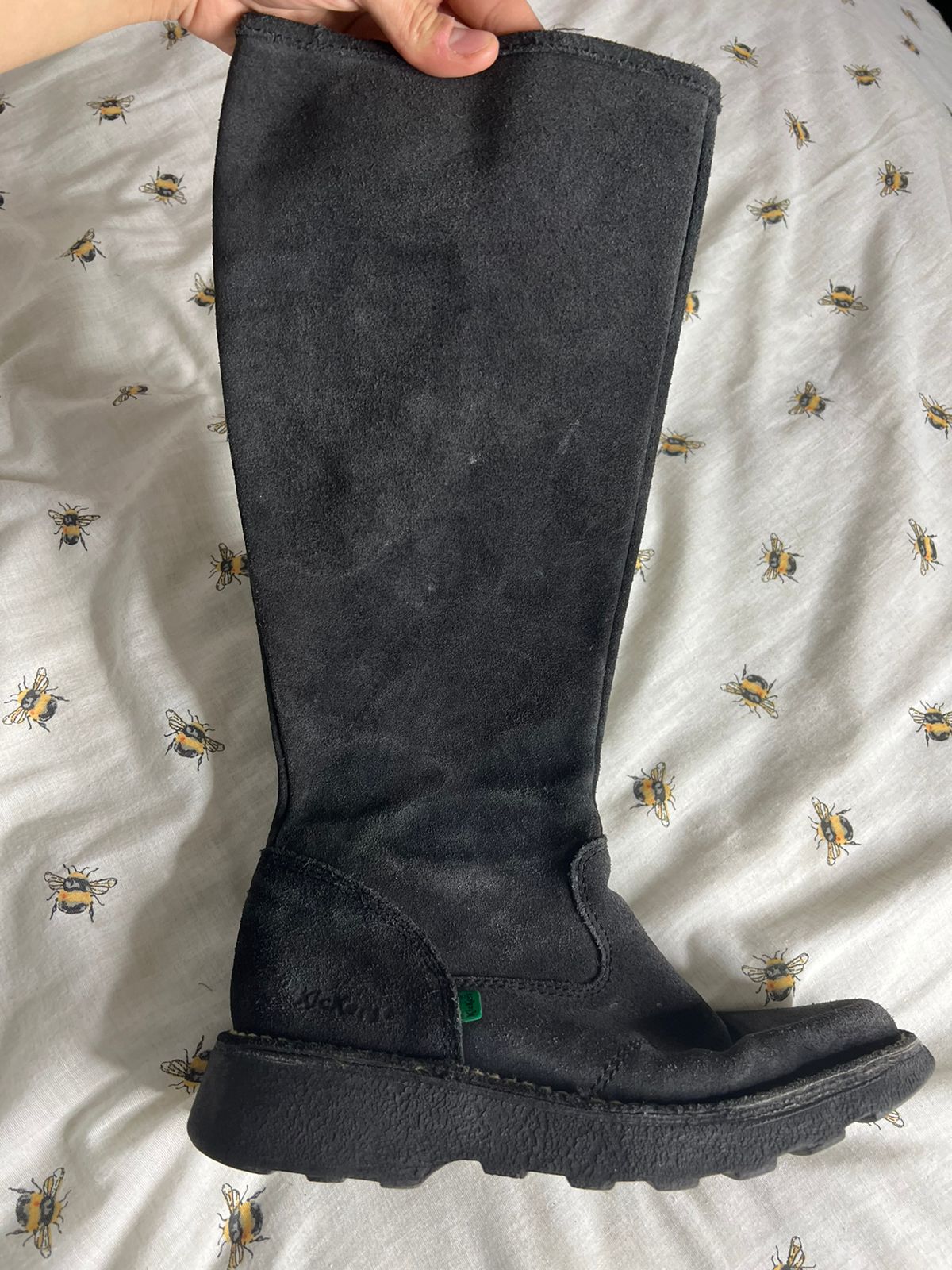Kickers suede knee high boots