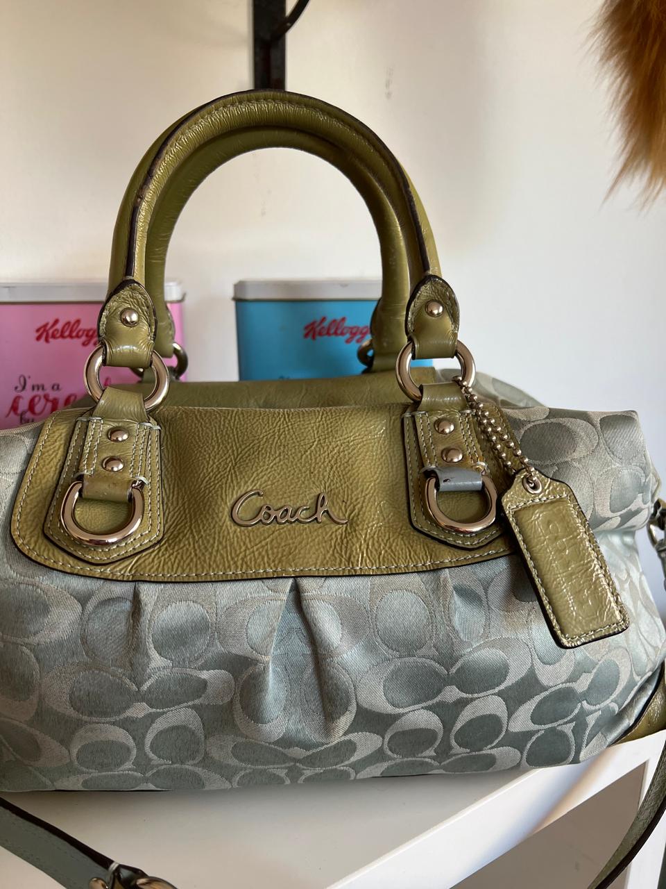 Coach baby blue shoulder/hand bag