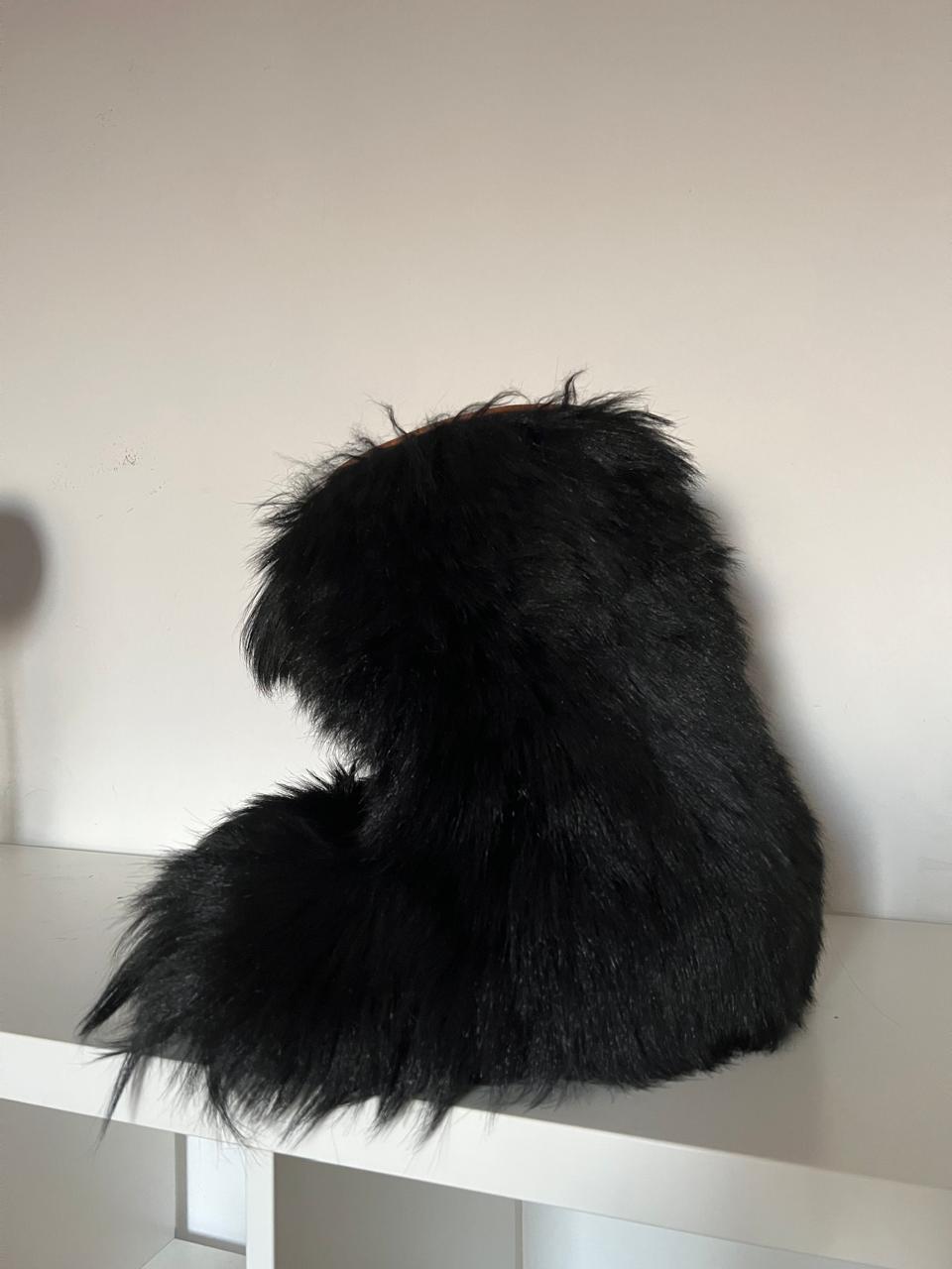 Roluc Ideal 70s vintage goat black fur boots