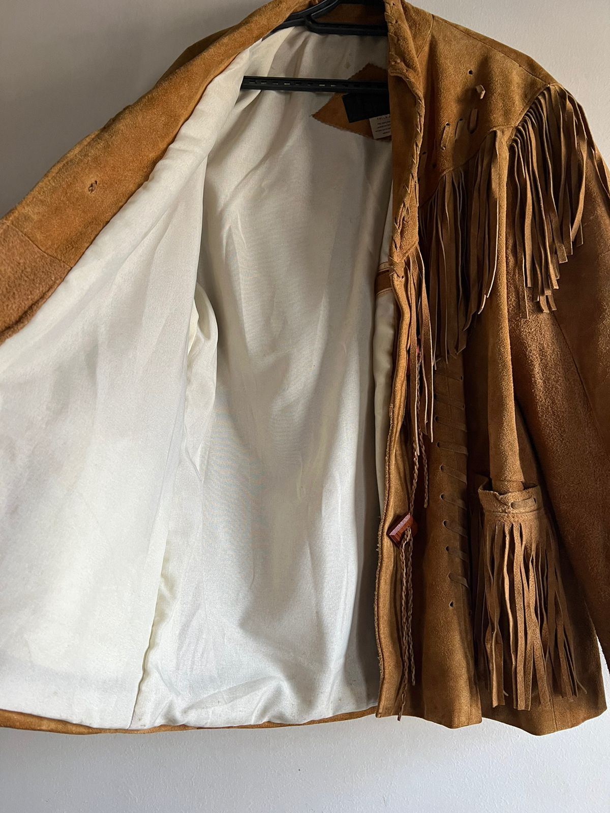 Vintage western genuine suede fringed jacket