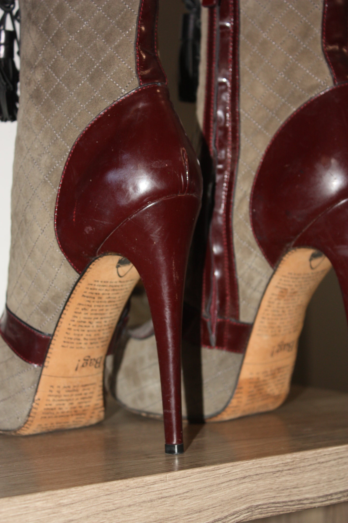 John Galliano 2012 pre fall newspaper undersoles punk boots