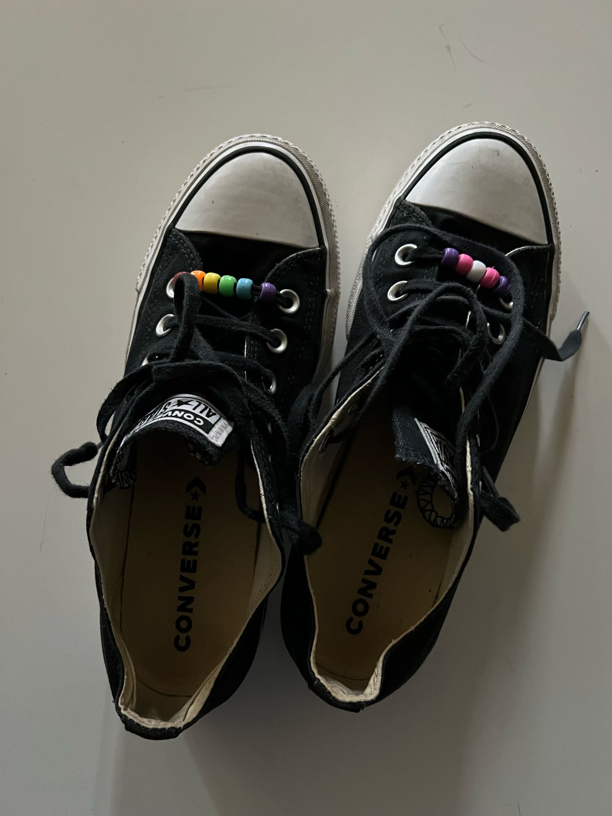 Converse low platform shoes