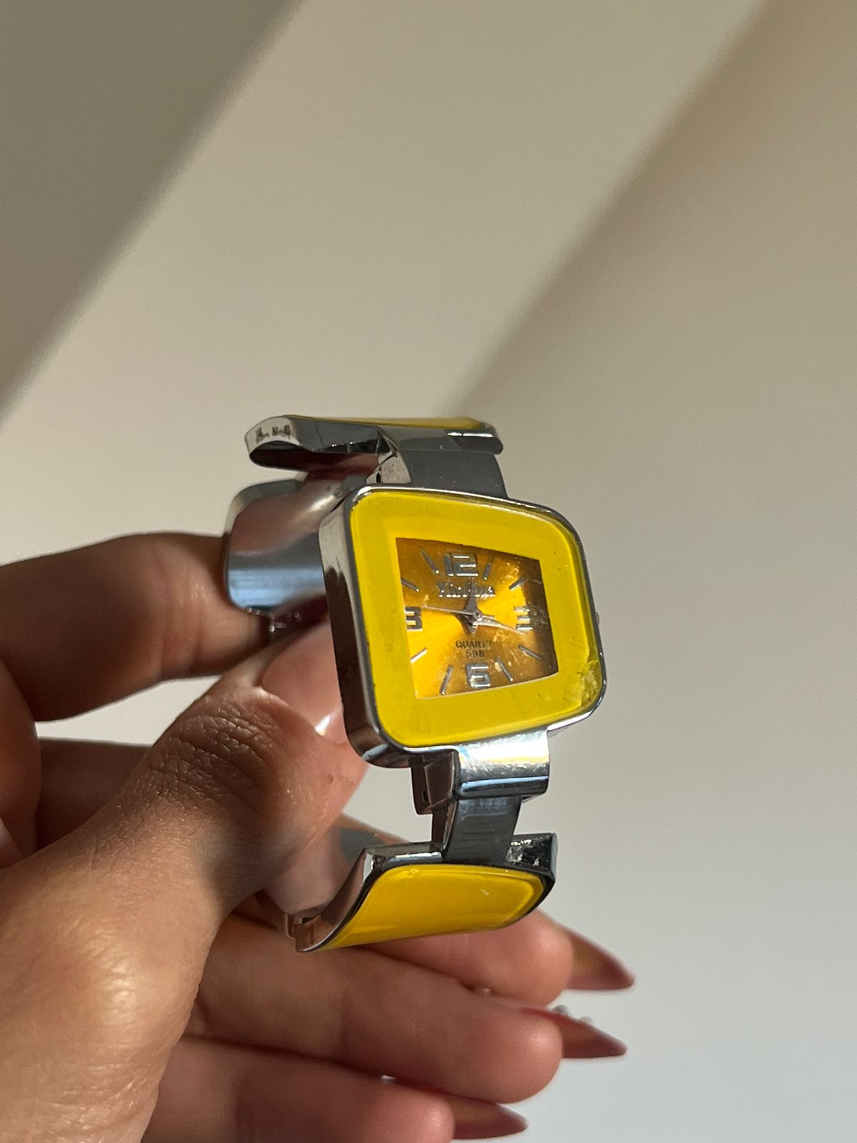 Yellow funky 2000s bracelet watch