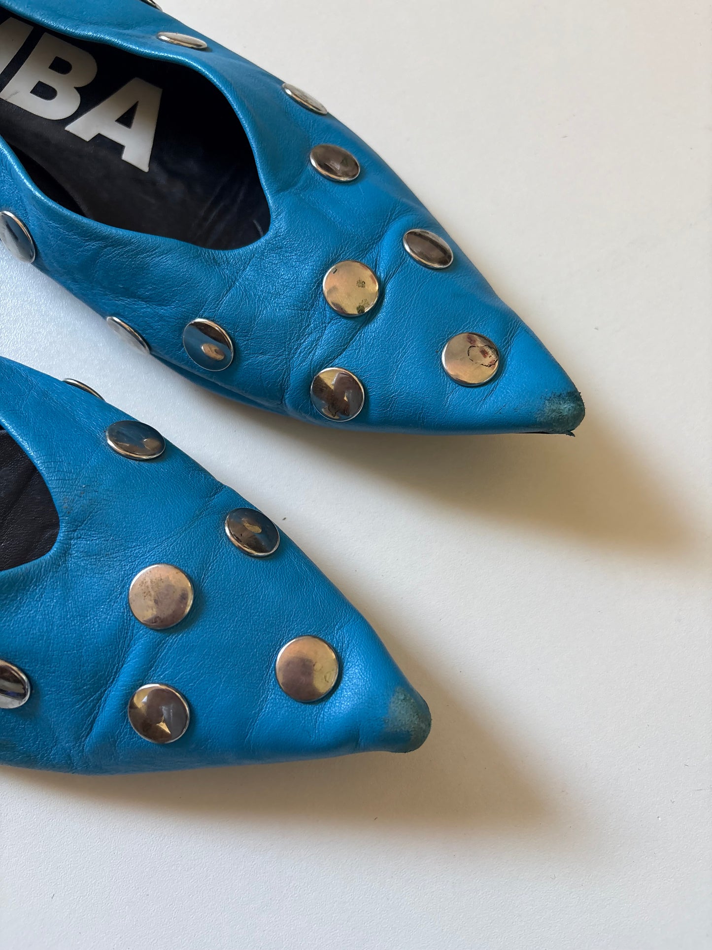 Bimba Y Lola leather studded ballerina flats