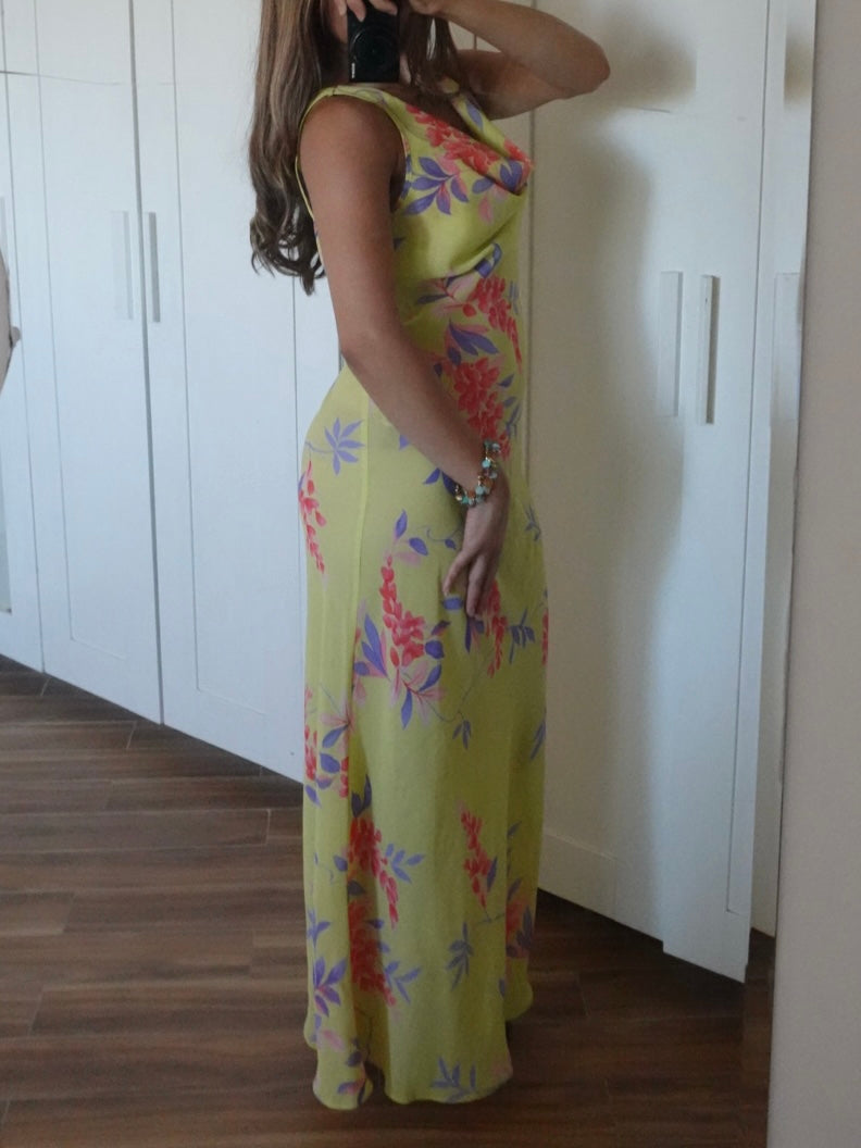 Floral 2000s lingerie dress set with matching robe