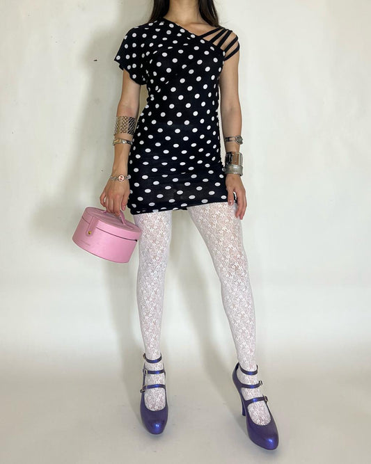 90s Polka dot mini dress