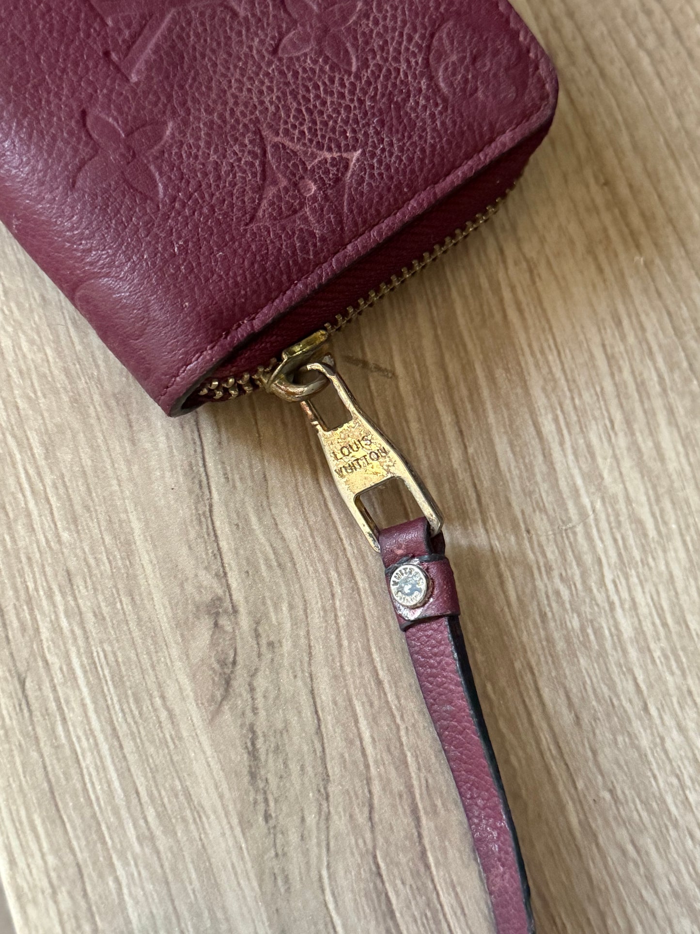 Louis Vuitton leather small purple monogram wallet