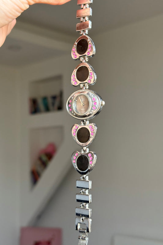 Vintage heart silver Watch