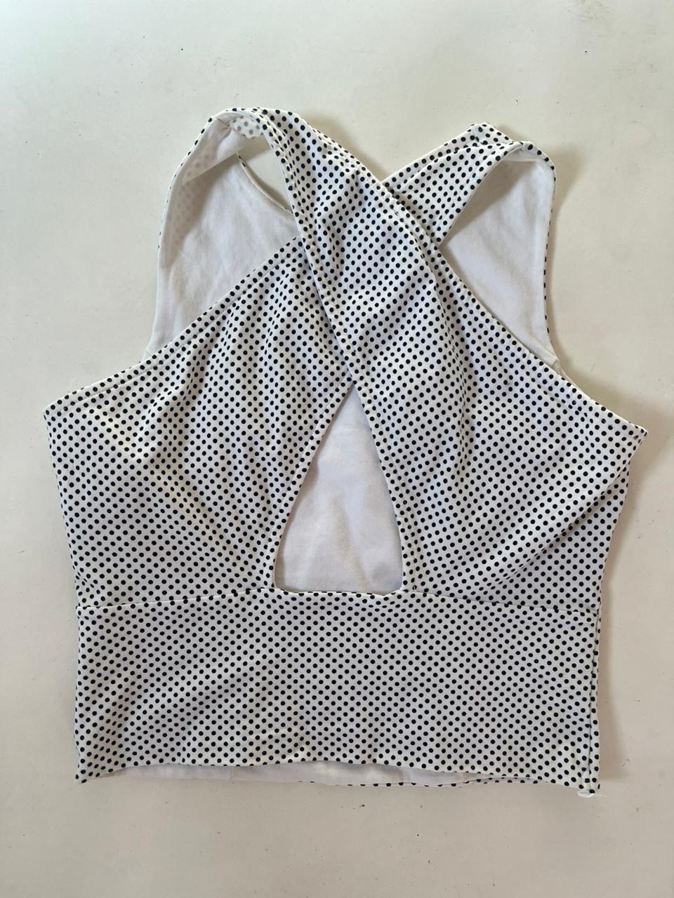 Guess polka dot a bit cropped top