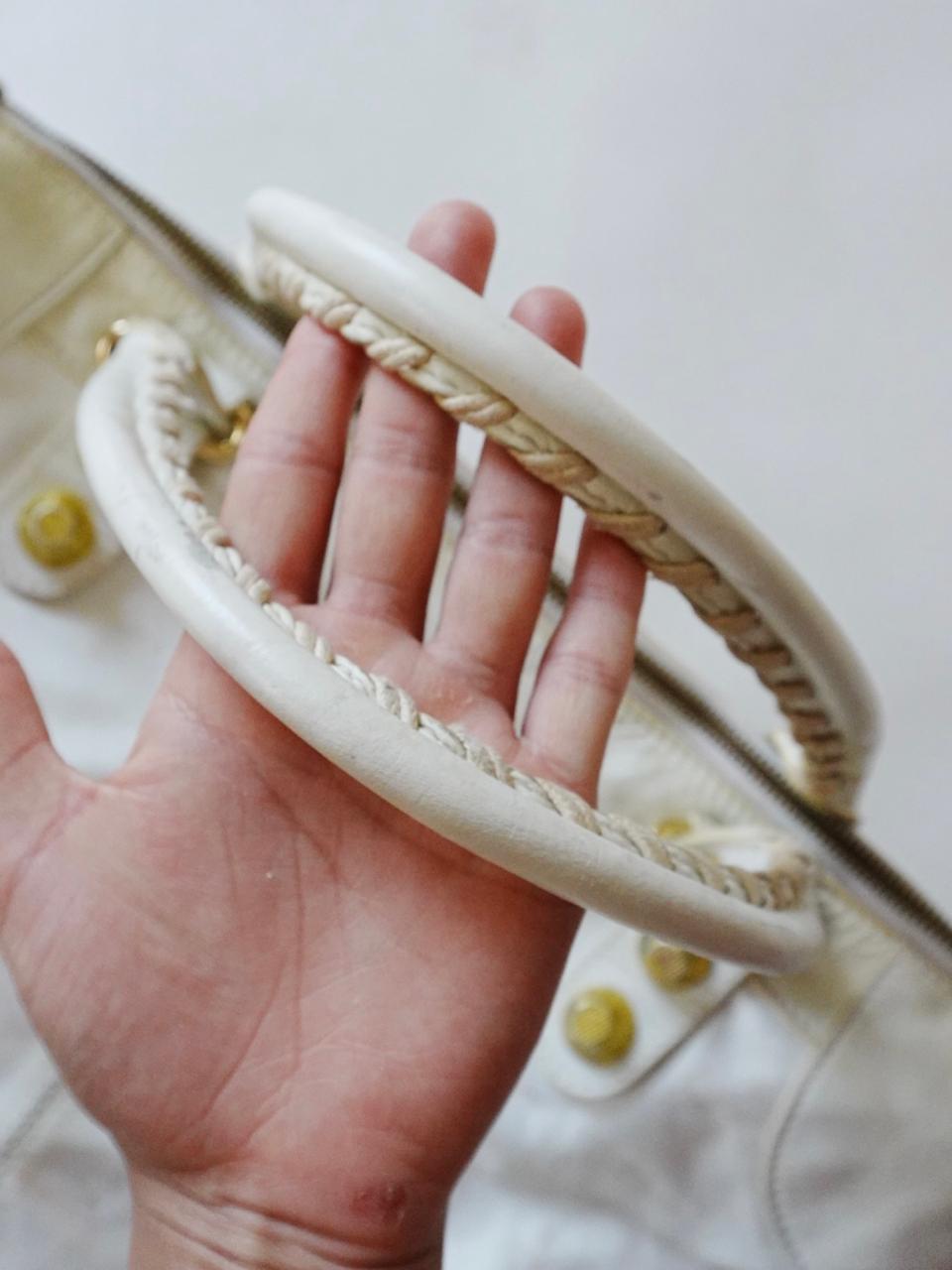 Balenciaga big white city bag