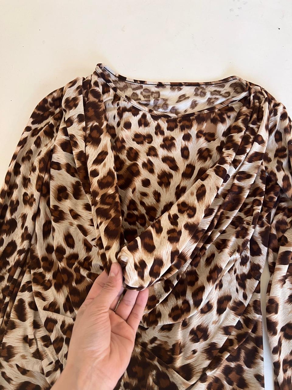 Animal print mini dress