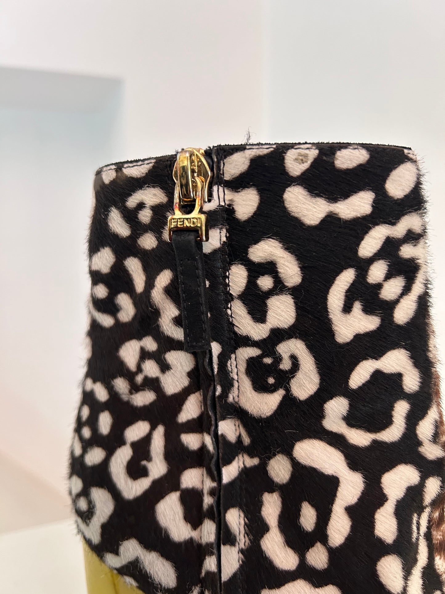 Fendi fur heeled boots