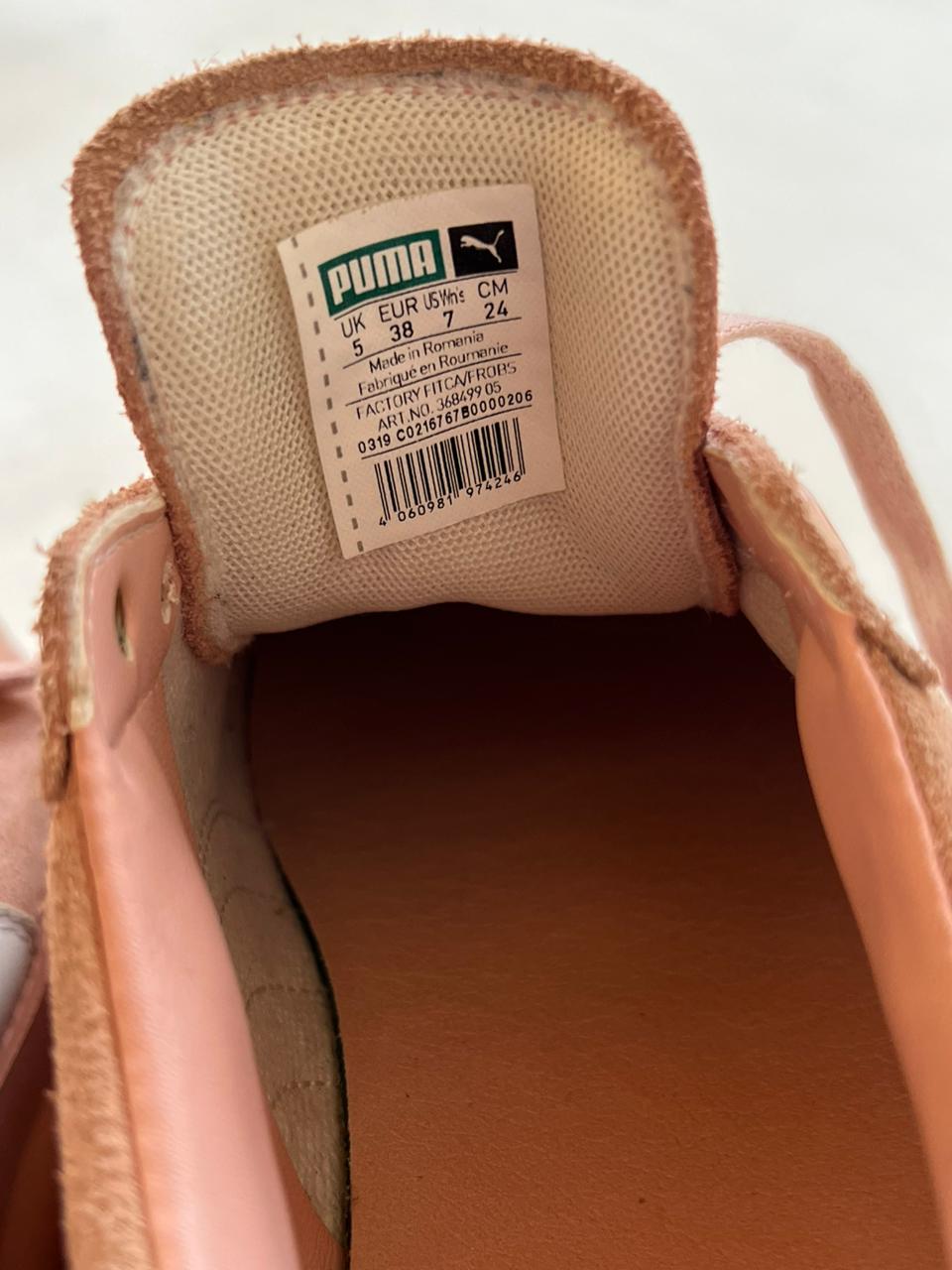 Puma x Buffalo chunky platform pink suede shoes