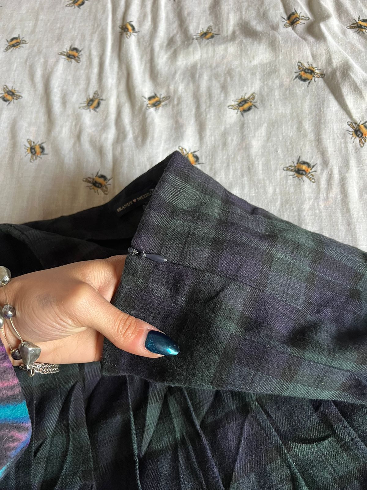 Brandy Melville plaid high waist mini skirt