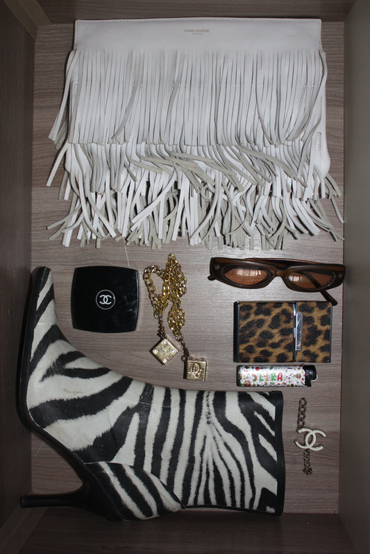Ysl fringe clutch bag