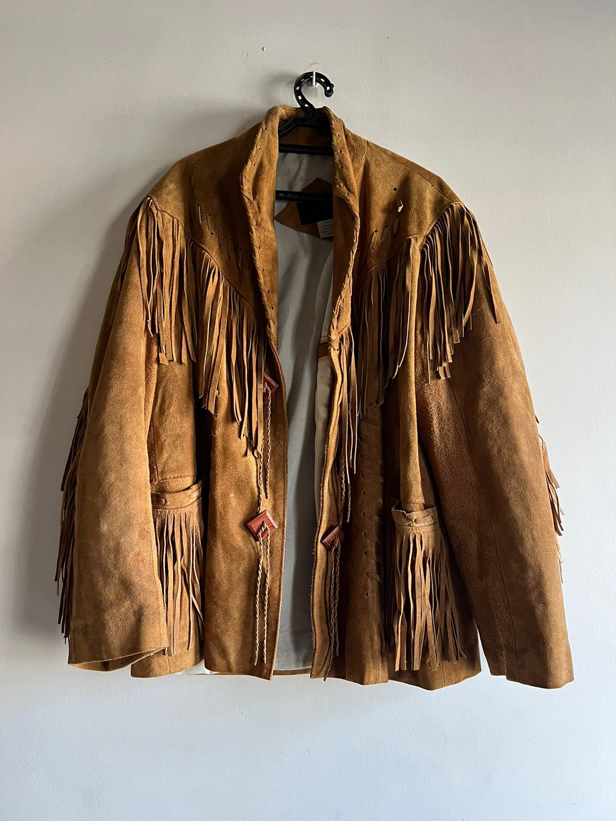 Vintage western genuine suede fringed jacket