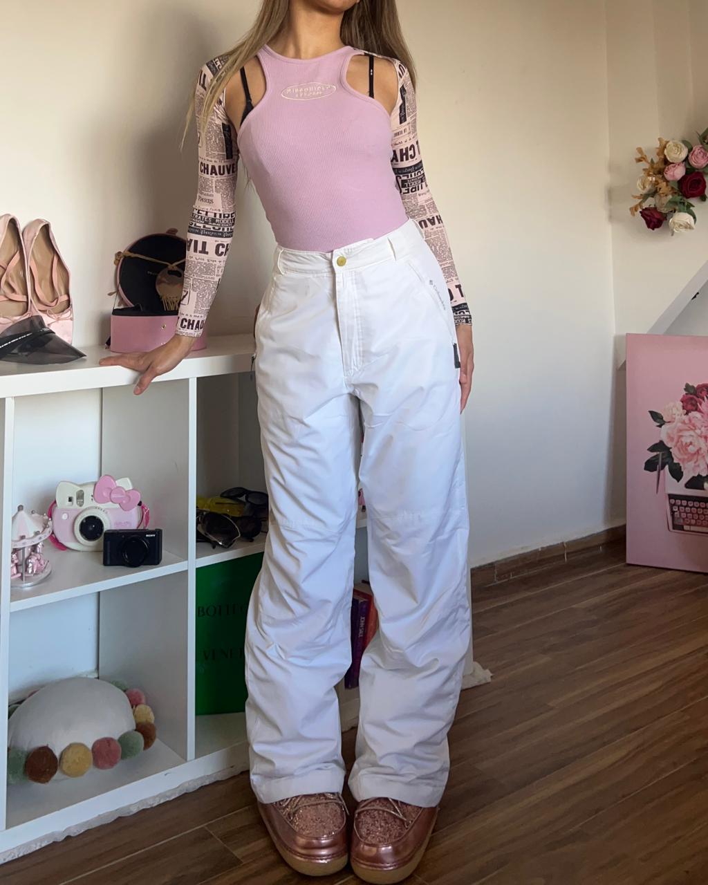 Columbia white ski high waist pants