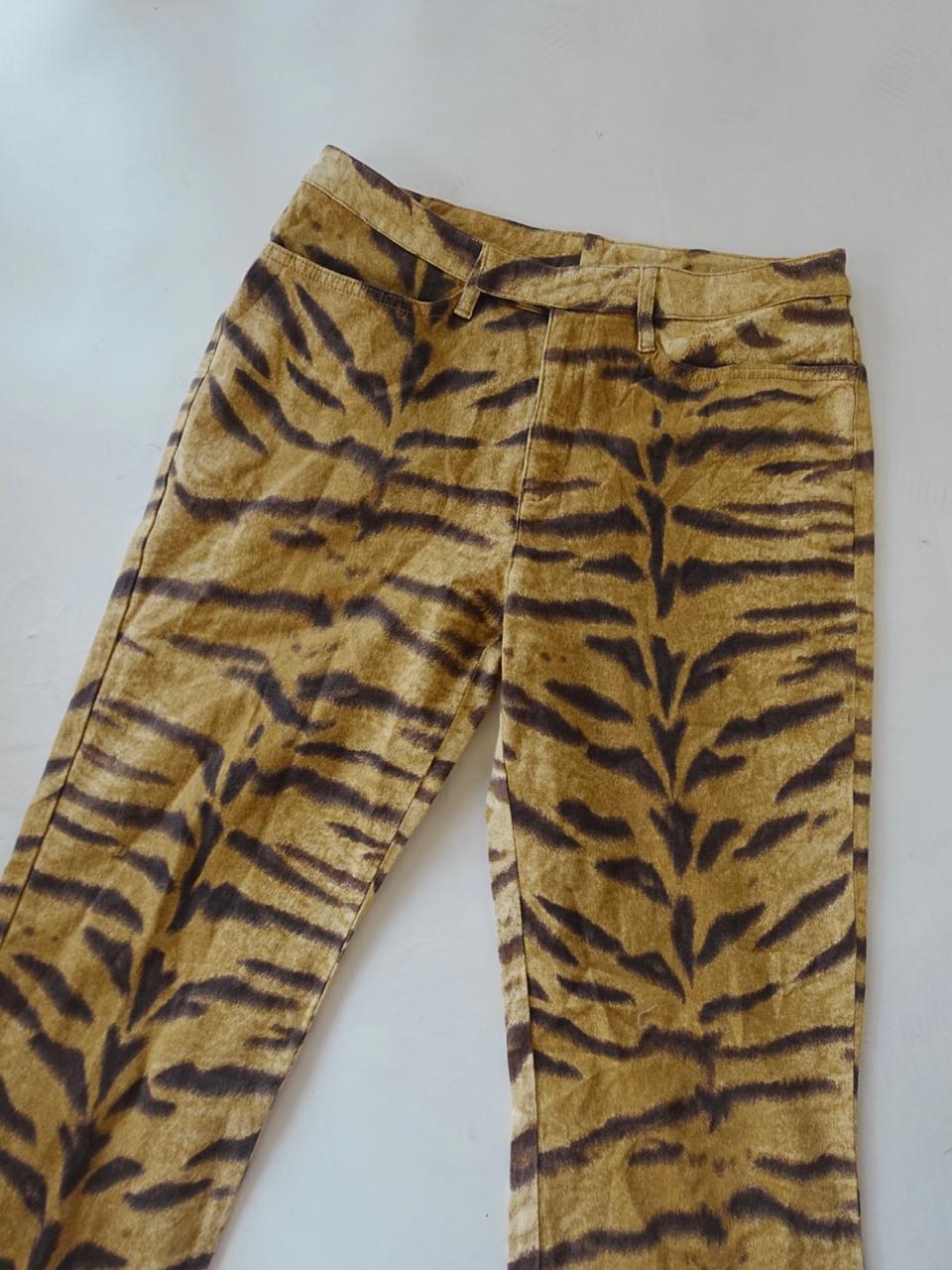 Sonia Bogner y2k animal print mid waist pants