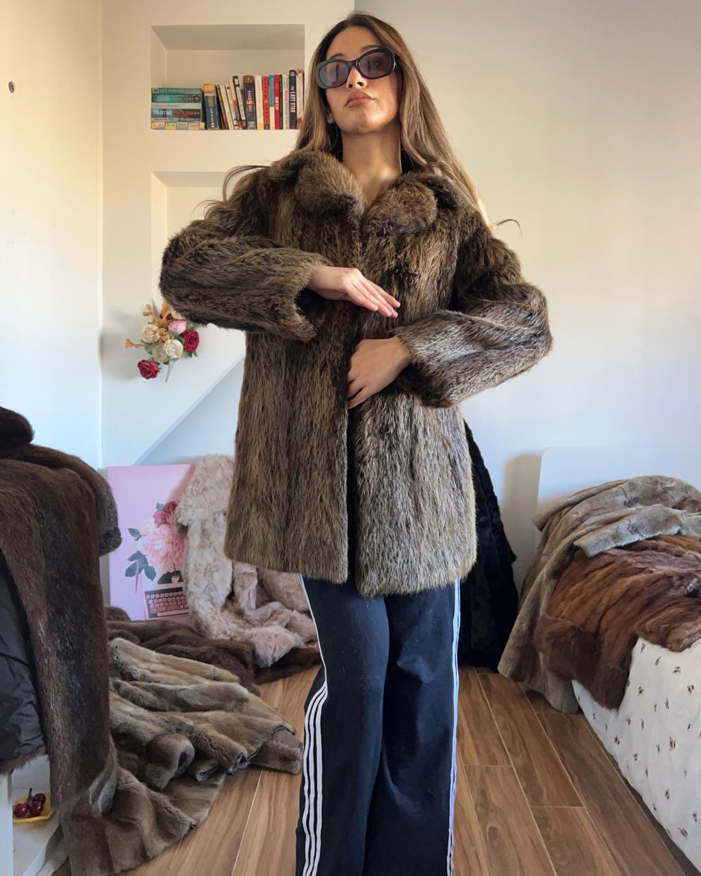 Real mini fur coat