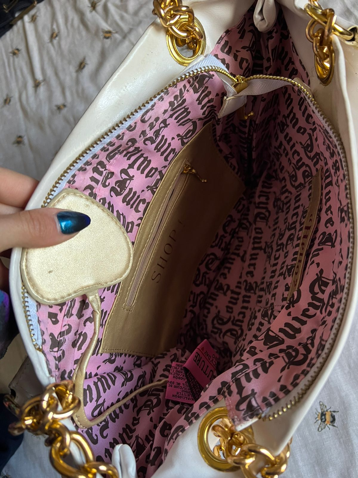 Juicy Couture white leather (not real) bag