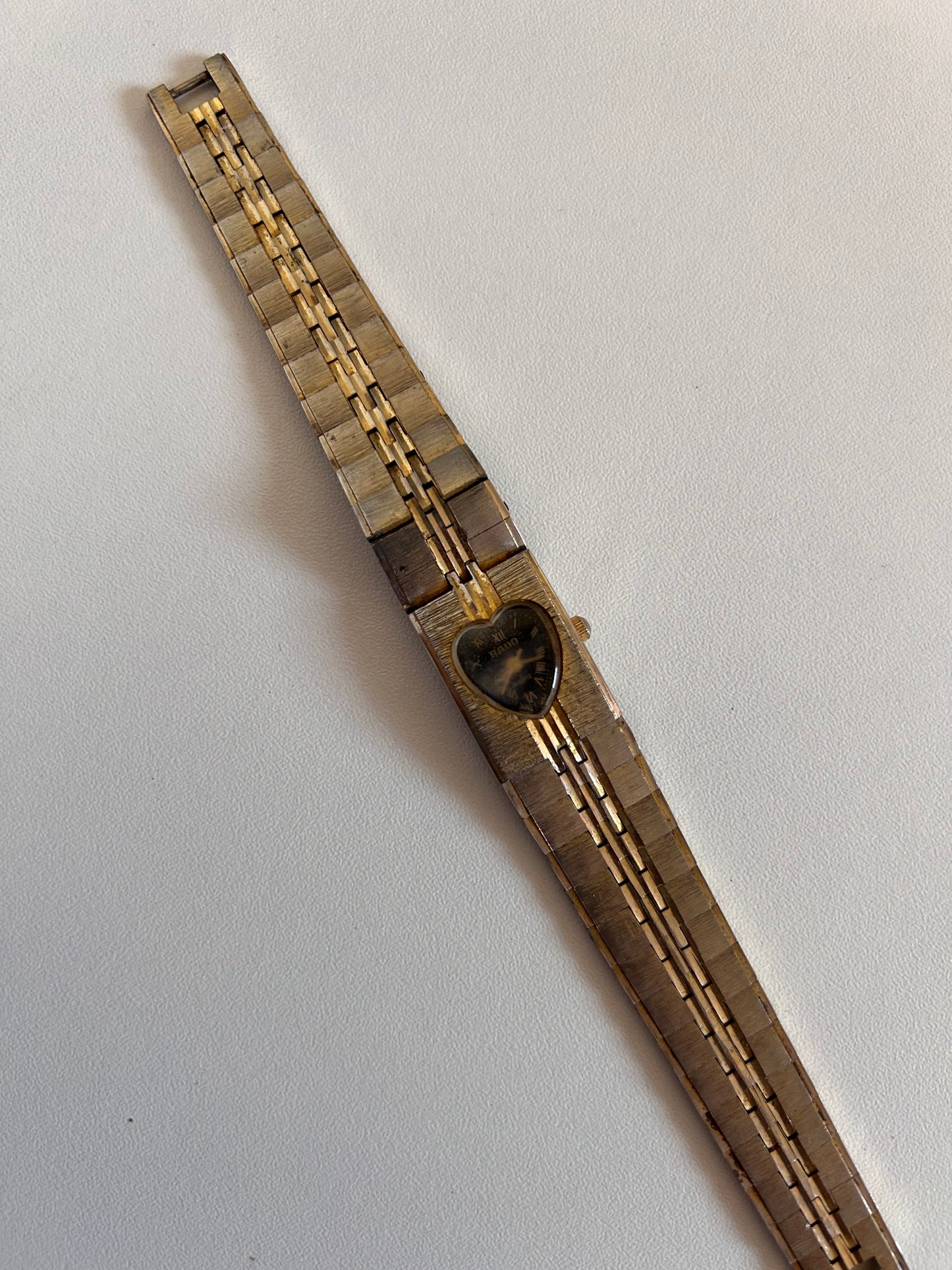 Vintage Rado 24k gold plated heart watch
