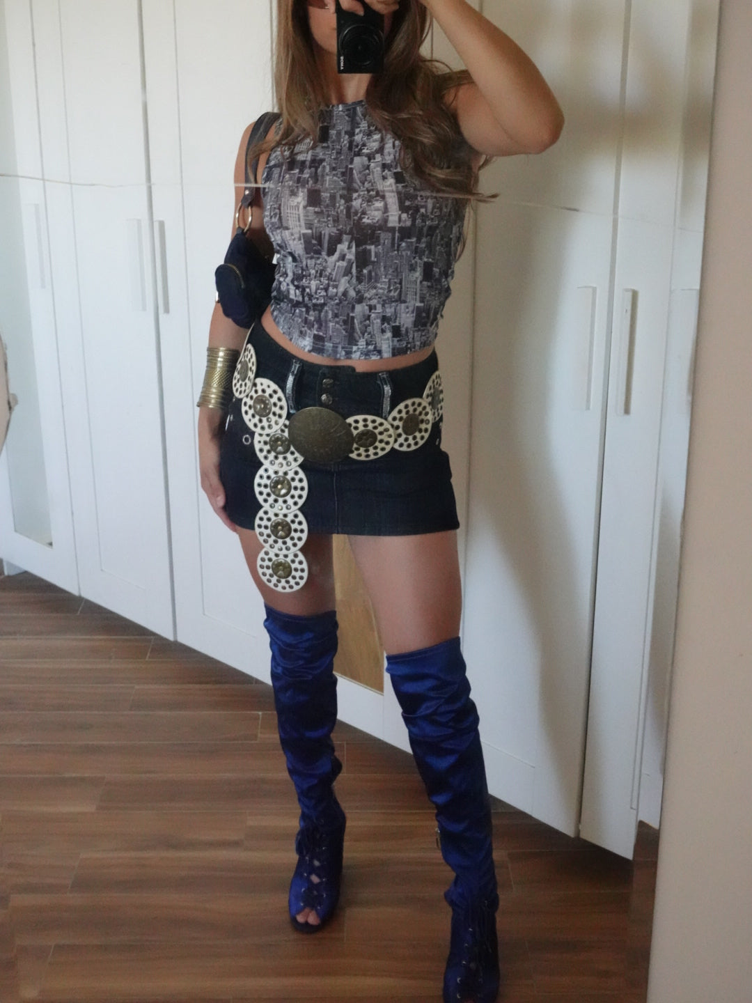 Guess satin knee high boot like heels
