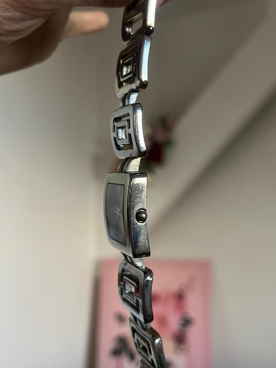 Guess silver y2k watch