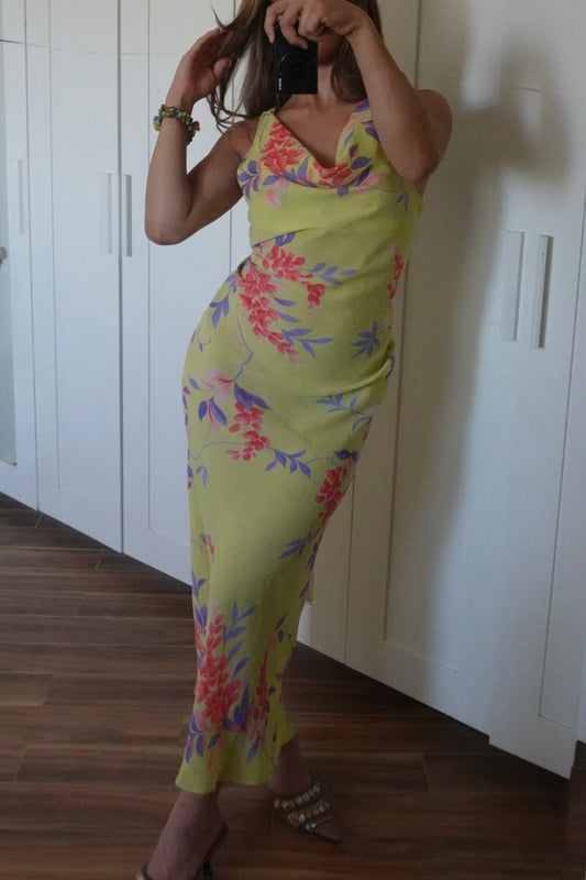 Floral 2000s lingerie dress set with matching robe