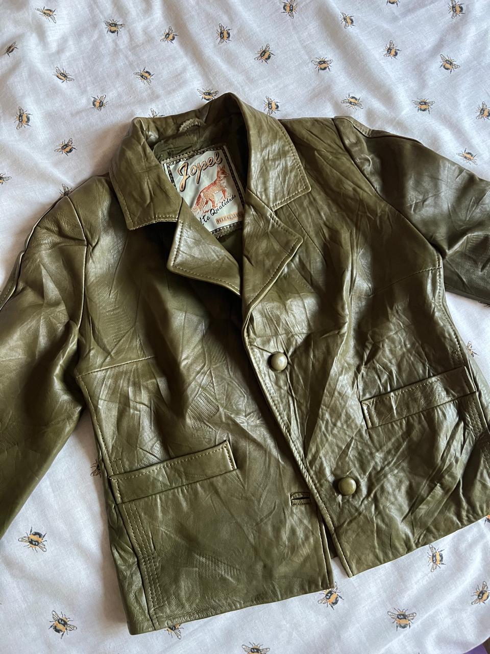 Jopel green leather jacket