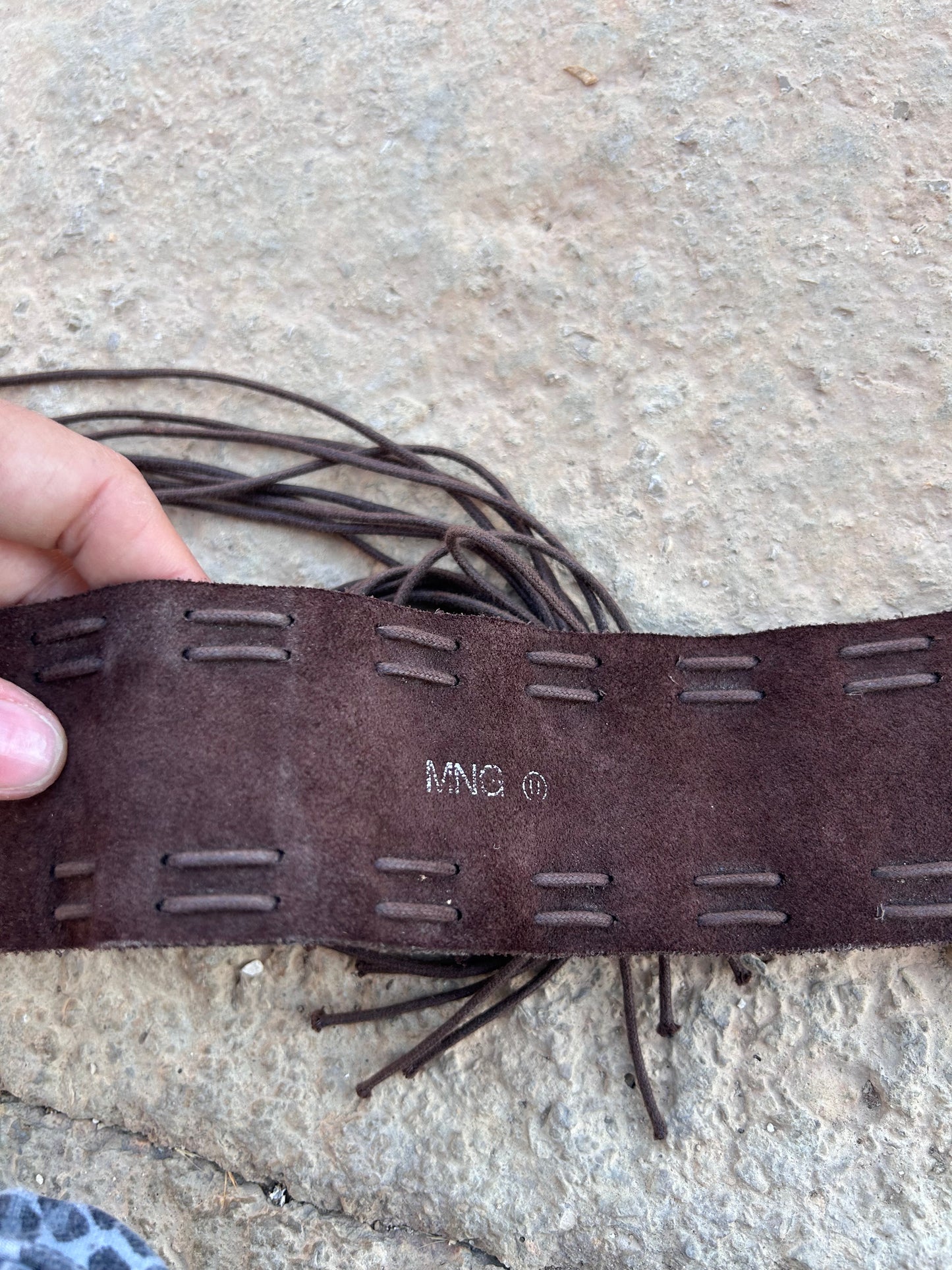 Mango suede belt