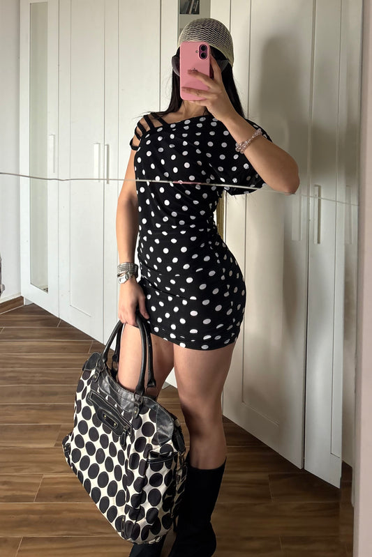 Polka dot mini dress